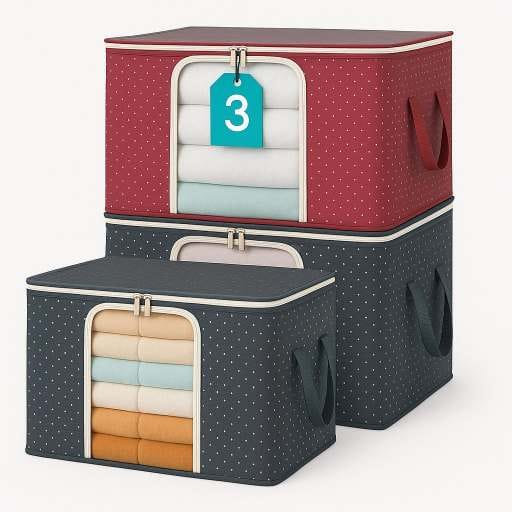 3-in-1 Foldable Iron Frame Storage Bags | Save Space, Stay Organized in Style